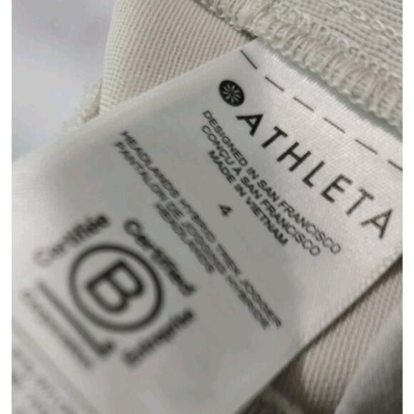Athleta Pants Womens 4 Headlands Hybrid Jogger Trek Gray White High Rise - Picture 10 of 12